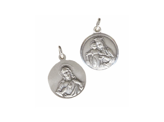 Médaille 18mm en Métal Argenté - SCAPULAIRE