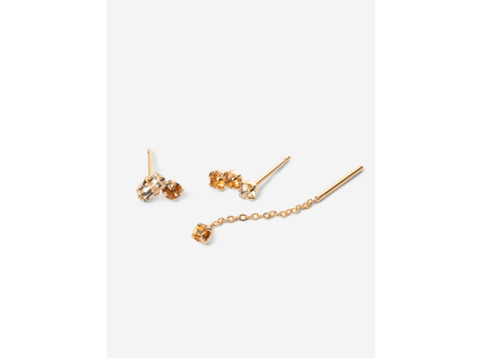 Set de 3 boucles Léo Topaze