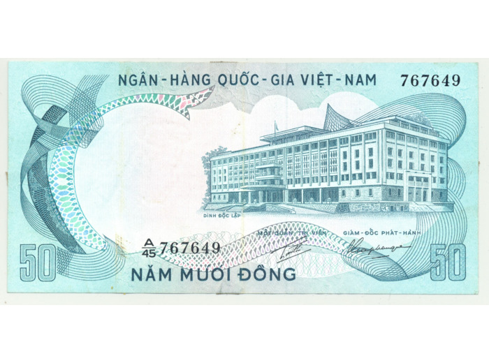 VIET NAM DU SUD 50 DONG ND (1972 ) SERIE A.45 TTB+ (W30a)
