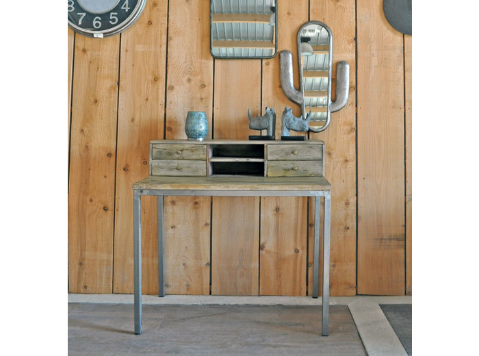 Secrétaire bureau bois 100x60x95cm