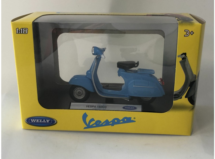 VESPA BLEU 150CC 1/18 WELLY BOITE NEUVE