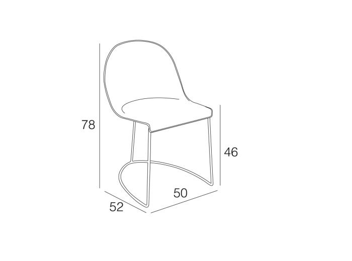 Chaise cuir véritable GILY Gris cendre structure acier chromé