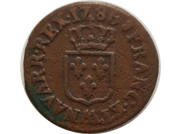 LOUIS XVI (1774-1792) LIARD 1786 AA (Metz) TB+