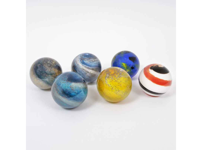 Lampe boule led Galaxie verre blanc 14x14x14cm