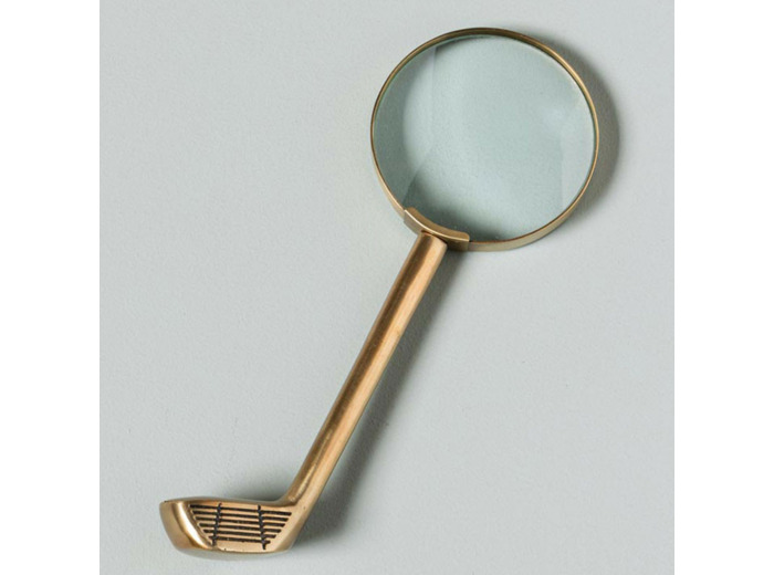 Loupe laiton club de golf 14x7cm