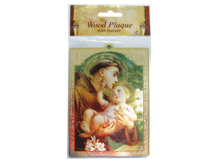 Plaquette Dorée 10x14cm - ST ANTOINE