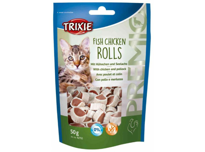 Friandises Rolls au poulet et colin - 50g
