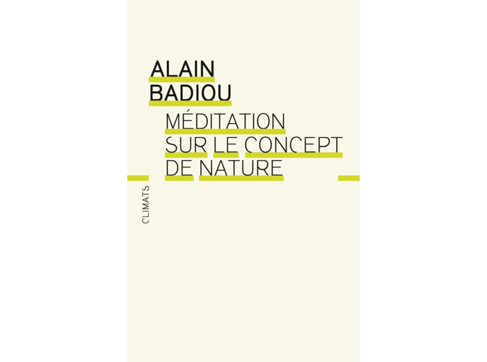 MEDITATION SUR LE CONCEPT DE NATURE