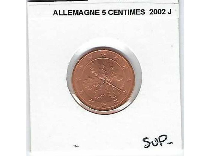 ALLEMAGNE 2002 F 5 CENTIMES SUP-