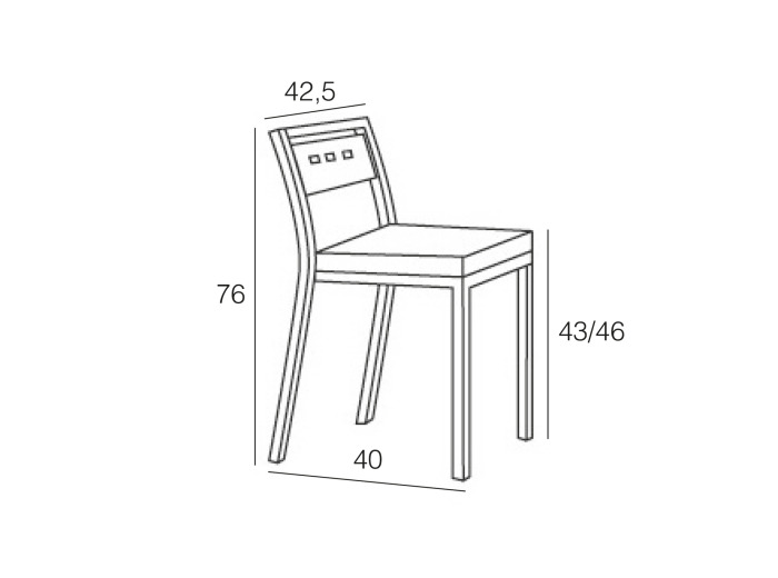 Chaise bois CUBIC pieltech rouge