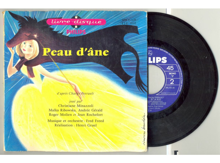 45 Tours LIVRE DISQUE PEAU D'ANE CONTE DE CHARLES PERRAULT