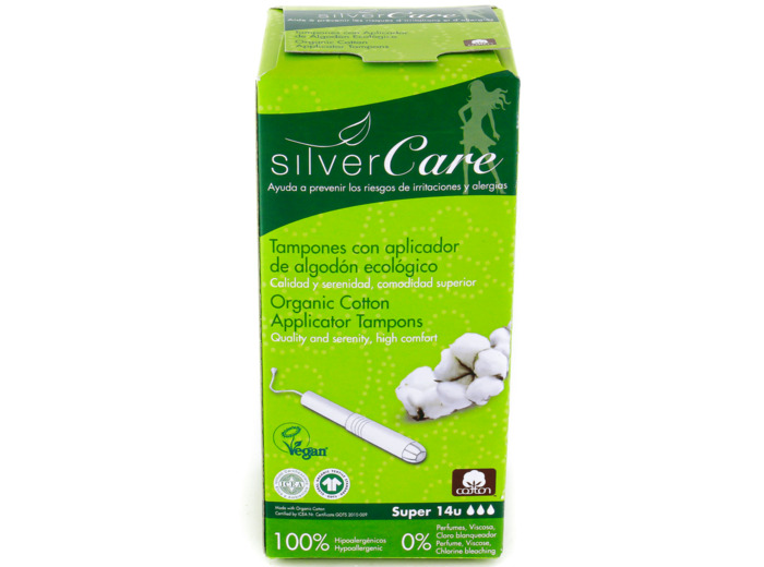 Tampons avec Applicateur Coton Bio x14