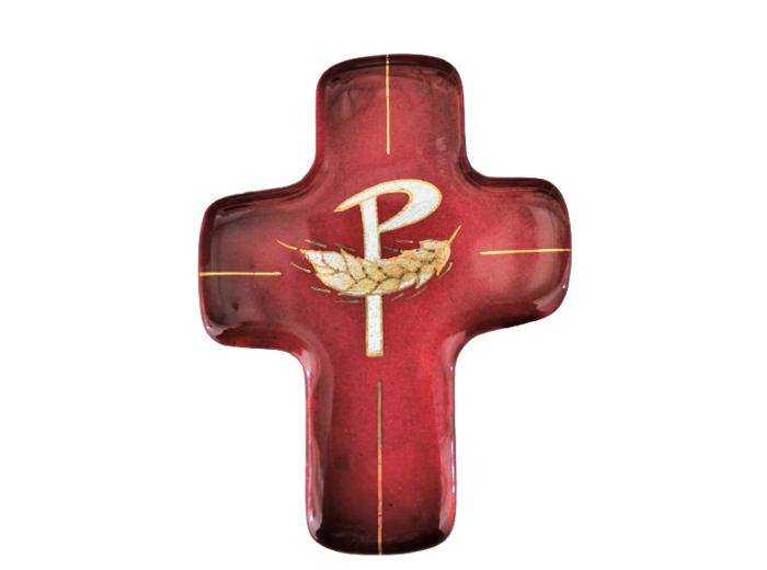 Pax et épi rouge 11,3X8,3cm - EMAUX DU LIBAN