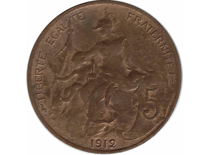 FRANCE 5 CENTIMES DUPUIS 1912 TTB+