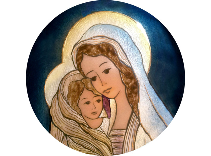 Vierge de douceur D10,5cm - EMAUX DU LIBAN