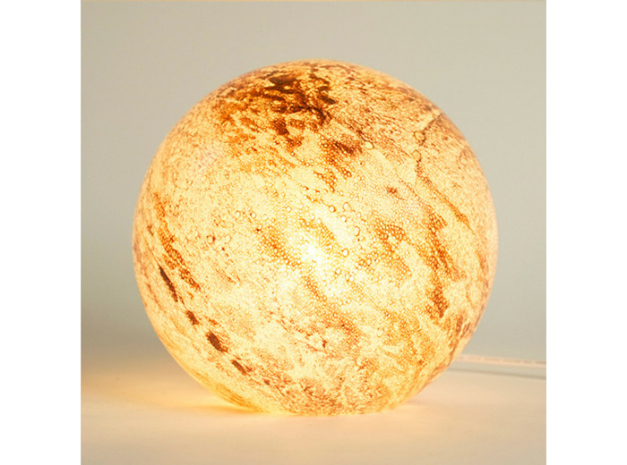 Lampe boule Galaxie ambre 24x24x23cm