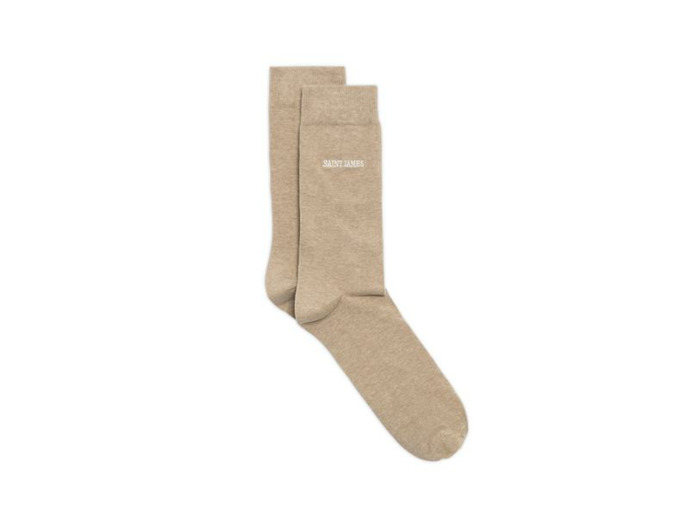 Chaussettes unies brodées  'Saint James'