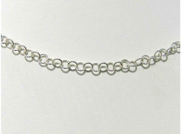 Chaîne en Argent 925 - 50cm- Maille CYLINDRE