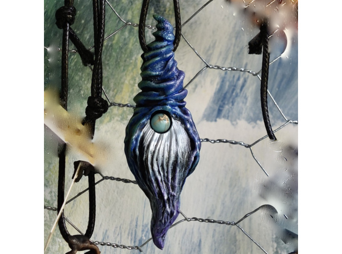 Pendentif "Espiègle" Jaspe Aqua Terra