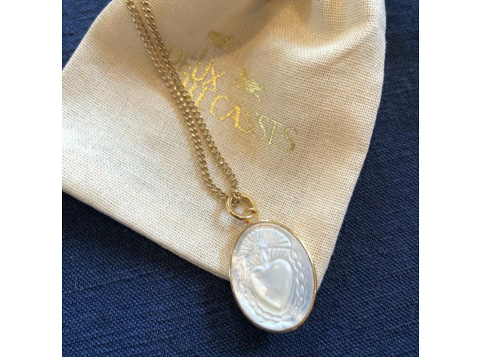 Collier Sacré Cœur plaqué or