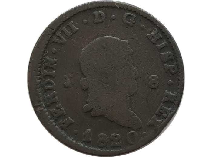 ESPAGNE 8 MARAVEDIS 1820 TB (W491) N3