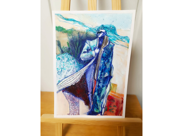 Peinture Originale "Tourné vers l'avenir" par Guillaume Hentzien