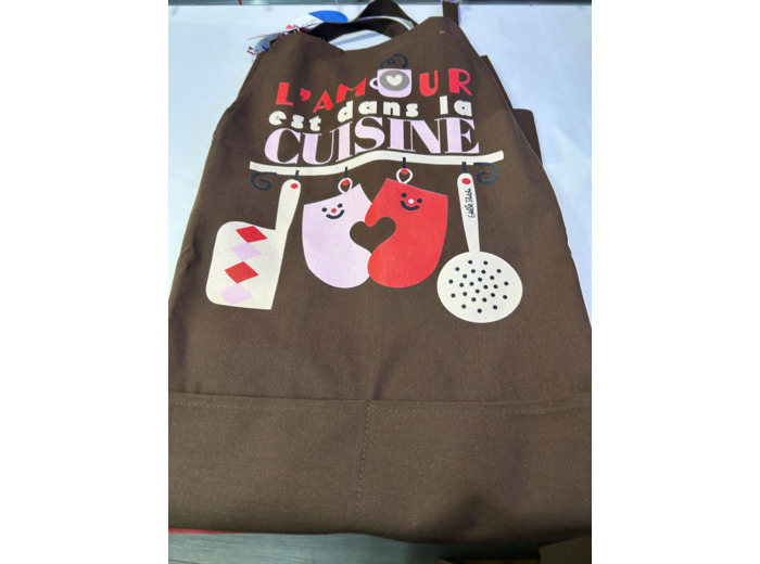 TABLIER 100% COTON l’amour est dans la cuisine