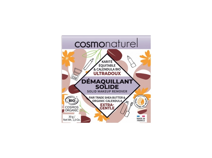Démaquillant solide ultradoux Karité équitable et Calendula bio 30g