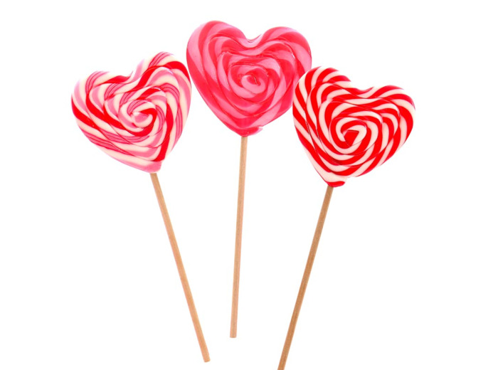 Sucette Coeur saveur Fraise 60g