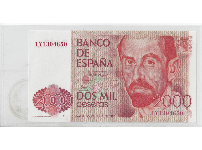 Espagne SPAIN 2000 PESETAS 22 07 1980 SPL