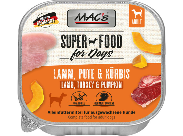 MAC'S Chien, Agneau, Dinde & Citrouille - 150G