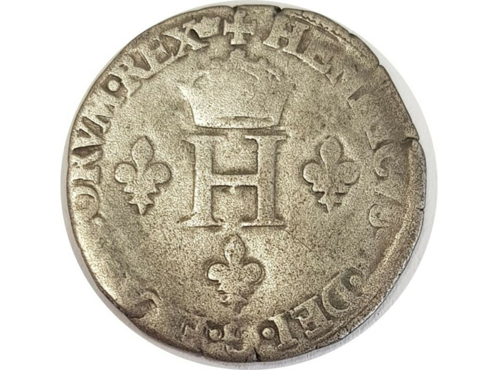 HENRI II (1547-1559) DOUBLE SOLS PARISIS 1550 A (Paris) TB