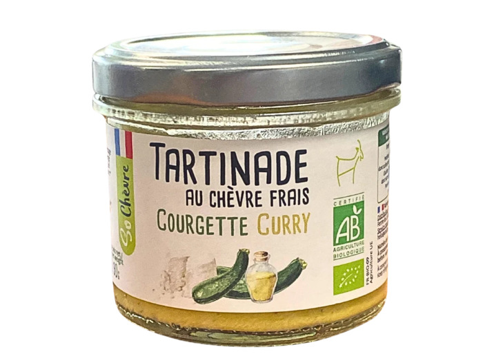 Tartinade au chèvre frais courgette curry BIO
