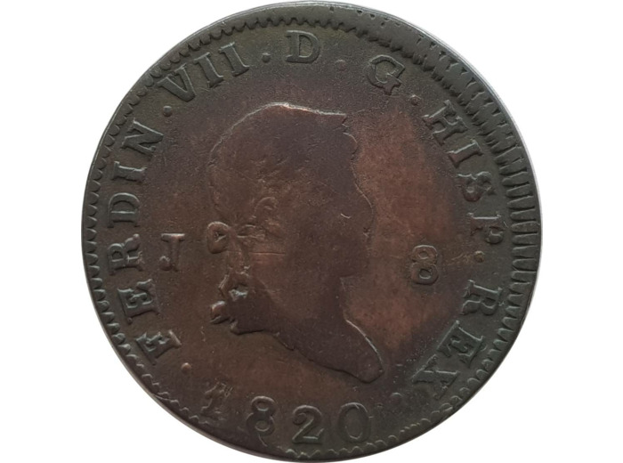 ESPAGNE 8 MARAVEDIS 1820 TB (W491) N5