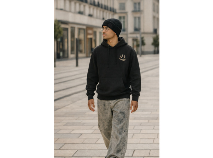 Sweat à capuche logo "petite patte poitrine