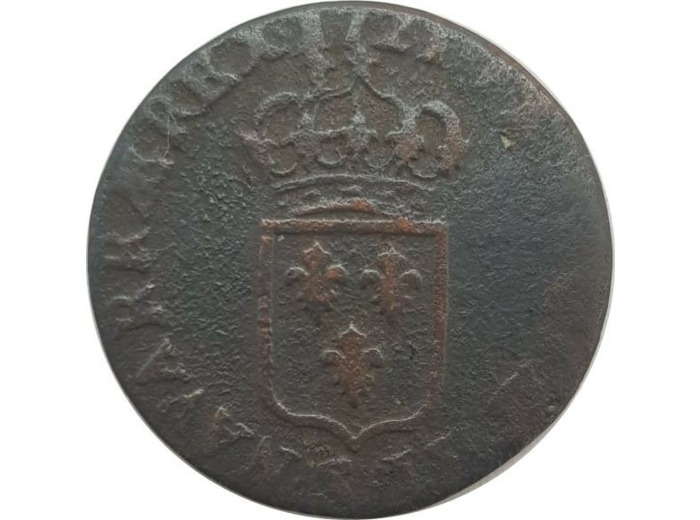 LOUIS XV (1715-1774) LIARD AU BUSTE ENFANTIN 1721 S (REIMS) 2gr92 TB-