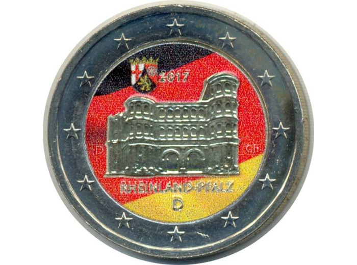 ALLEMAGNE 2017 2 EURO COLORISEE RHENANIE PALATINA SUP