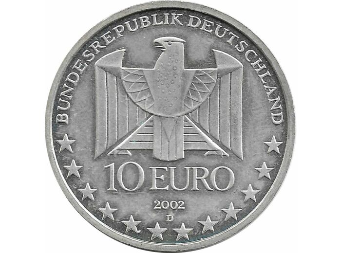 Allemagne 2002 D 10 EURO 100 ANS METRO ALLEMAND SUP