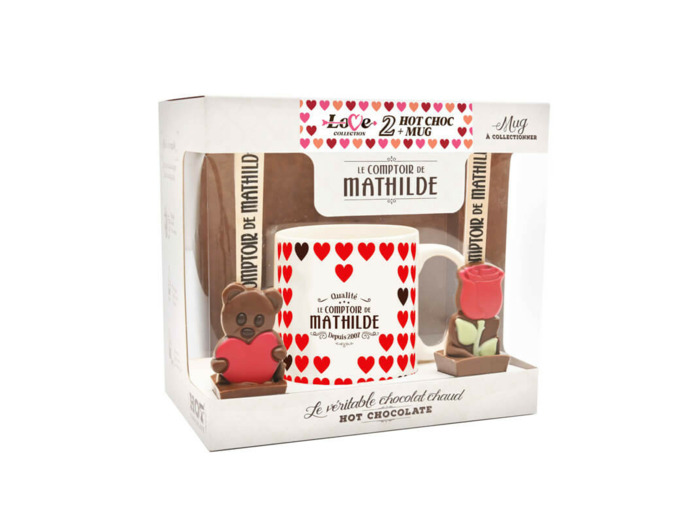 Coffret 2 Hot Chocolate + Mug Love