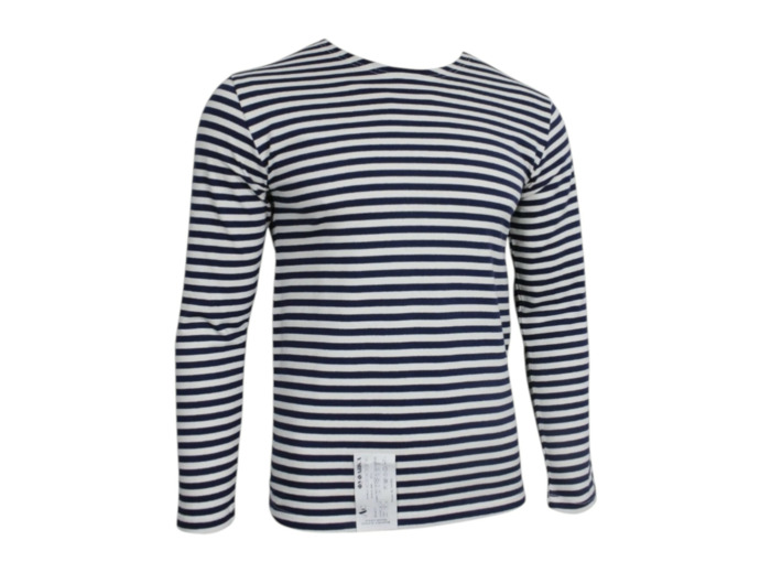 Telnyashka russe authentique en coton naturel – marinière navy