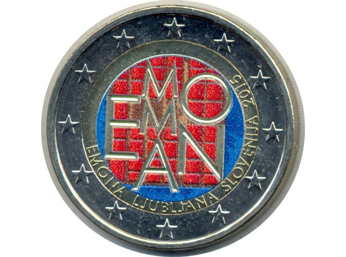 SLOVENIE 2015 2 EURO COLORISEE EMONA SUP