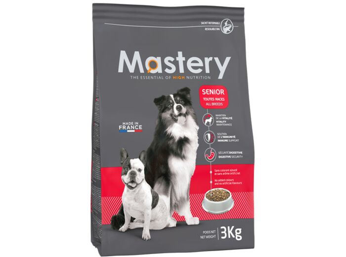 Croquettes Mastery pour chiens seniors - 2 formats