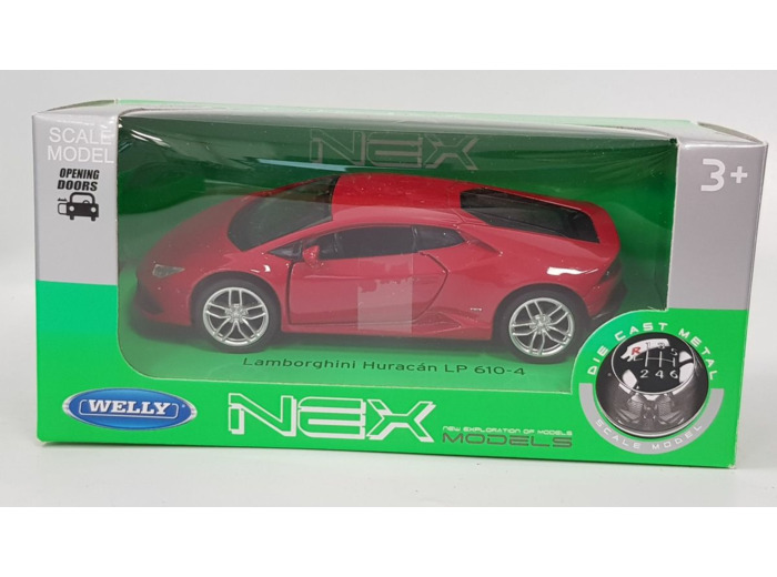 LAMBORGHINI HURACAN LP 610-4 ROUGE NEX WELLY 1/32 BOITE NEUVE