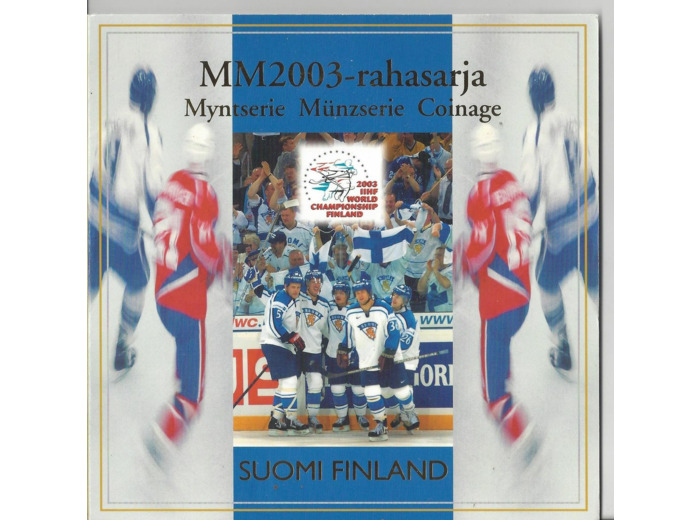 FINLANDE 2003 HOCKEY RAHASARJA SERIE COFFRET 8 MONNAIES BU