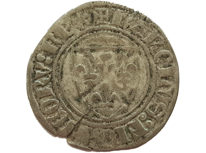 CHARLES VI (1380-1422) BLANC DIT GUENARD SAINTE MENEHOULD TB DU377 N1