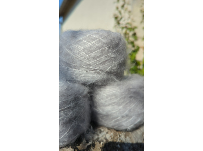 Pelote FLOCON (80% Kid mohair 20% soie) - Inox