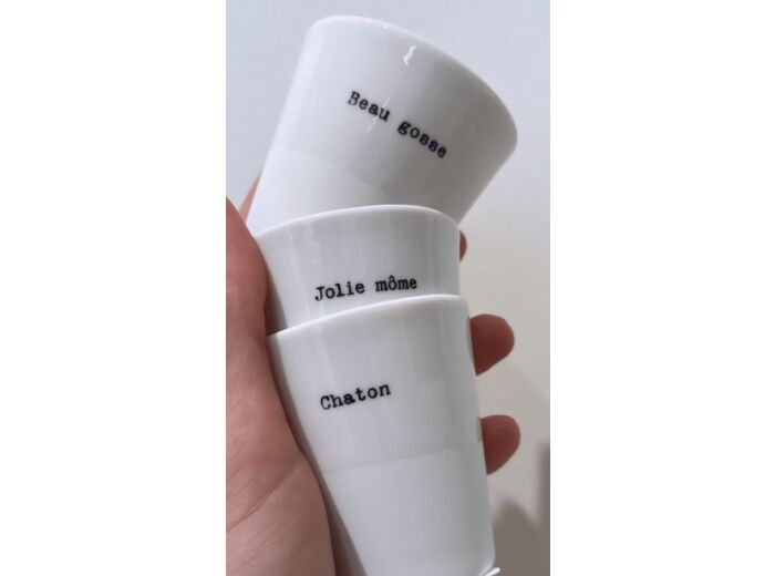 Tasse Expresso Jolie môme Blanc - Sophie Masson