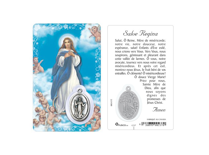 Carte-prière avec insertion IMMACULÉE CONCEPTION