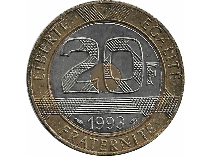 FRANCE 20 FRANCS MONT ST MICHEL 1993 TTB+