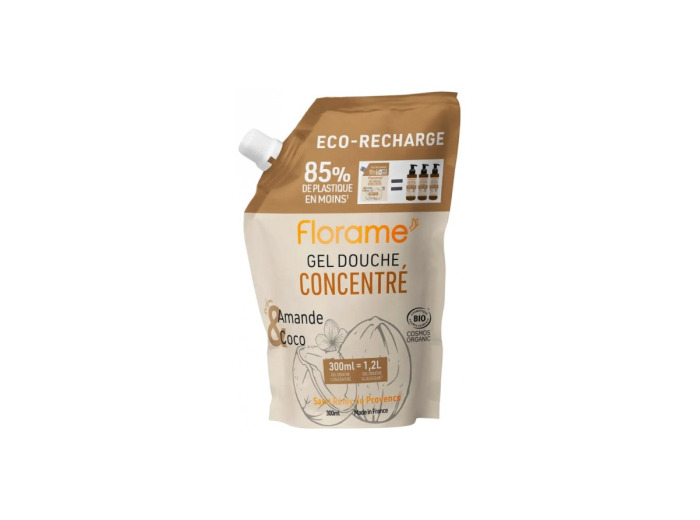 Eco recharge Gel douche aux HE parfum Amande 700ml